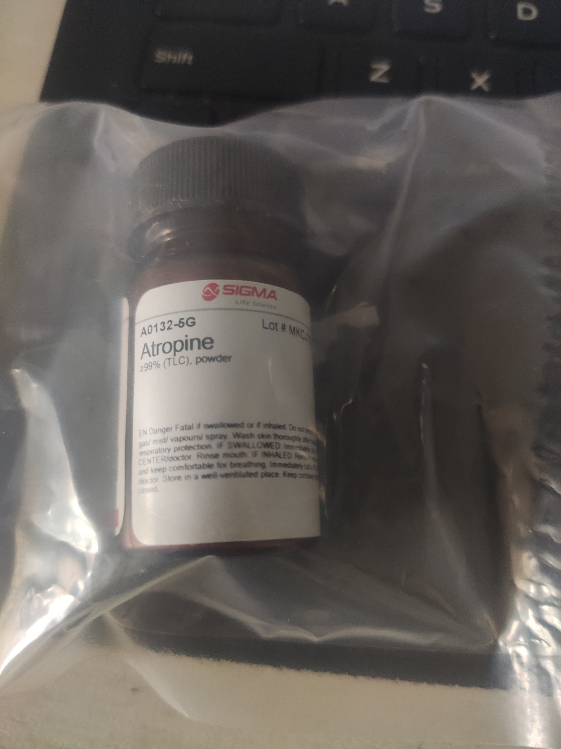 Atropine ≥99% (TLC), powder
